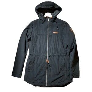 Columbia Women’s XS Black Hooded Jacket Sherpa Lined Zip Front Casual Coat